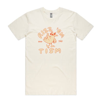 Rizz 'Em With The 'Tism Tee by Lonely Kids Club. All clothing from our T-shirts to our shorts and hoodies are ethically made, and printed packed and shipped from Sydney.