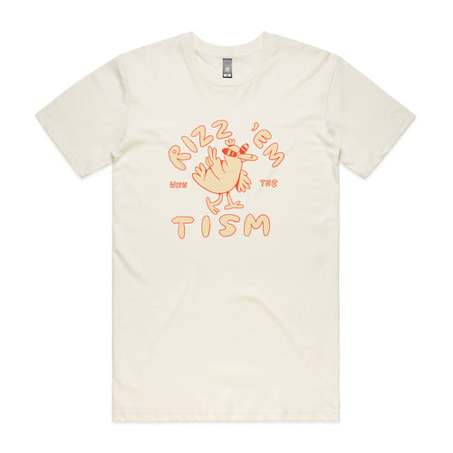 Rizz 'Em With The 'Tism Tee by Lonely Kids Club. All clothing from our T-shirts to our shorts and hoodies are ethically made, and printed packed and shipped from Sydney.