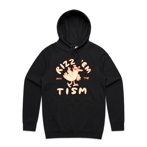 Rizz 'Em With The 'Tism Hoodie by Lonely Kids Club. All clothing from our T-shirts to our shorts and hoodies are ethically made, and printed packed and shipped from Sydney.