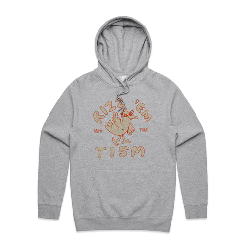 Rizz 'Em With The 'Tism Hoodie by Lonely Kids Club. All clothing from our T-shirts to our shorts and hoodies are ethically made, and printed packed and shipped from Sydney.