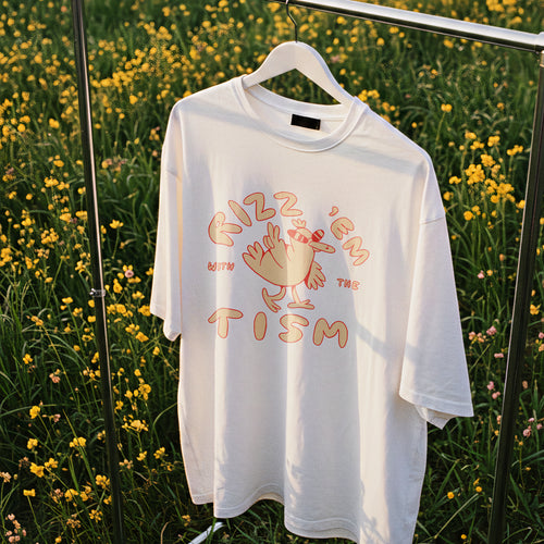 Rizz 'Em With The 'Tism Oversized Tee by Lonely Kids Club. All clothing from our T-shirts to our shorts and hoodies are ethically made, and printed packed and shipped from Sydney.