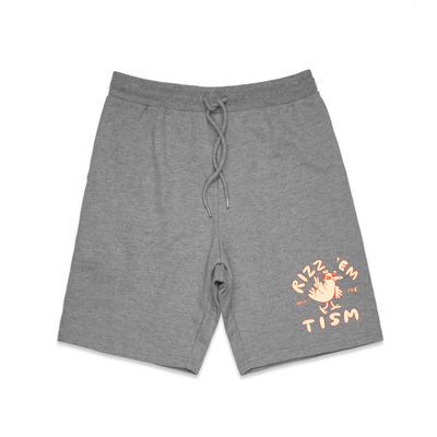 Rizz 'Em With The 'Tism Shorts by Lonely Kids Club. All clothing from our T-shirts to our shorts and hoodies are ethically made, and printed packed and shipped from Sydney.
