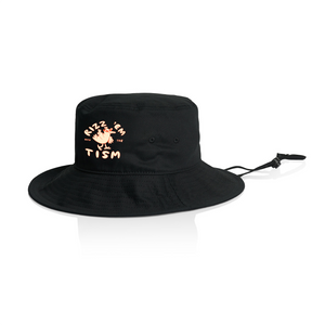 Rizz 'Em With The 'Tism Sun Hat by Lonely Kids Club. All clothing from our T-shirts to our shorts and hoodies are ethically made, and printed packed and shipped from Sydney.