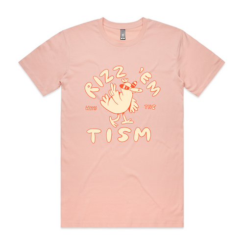 Rizz 'Em With The 'Tism Tee by Lonely Kids Club. All clothing from our T-shirts to our shorts and hoodies are ethically made, and printed packed and shipped from Sydney.