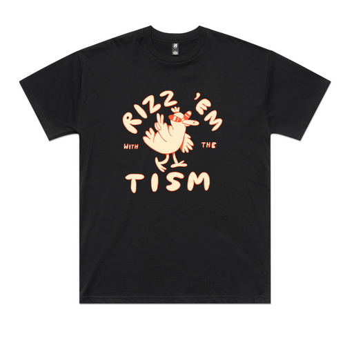 Rizz 'Em With The 'Tism Oversized Tee by Lonely Kids Club. All clothing from our T-shirts to our shorts and hoodies are ethically made, and printed packed and shipped from Sydney.