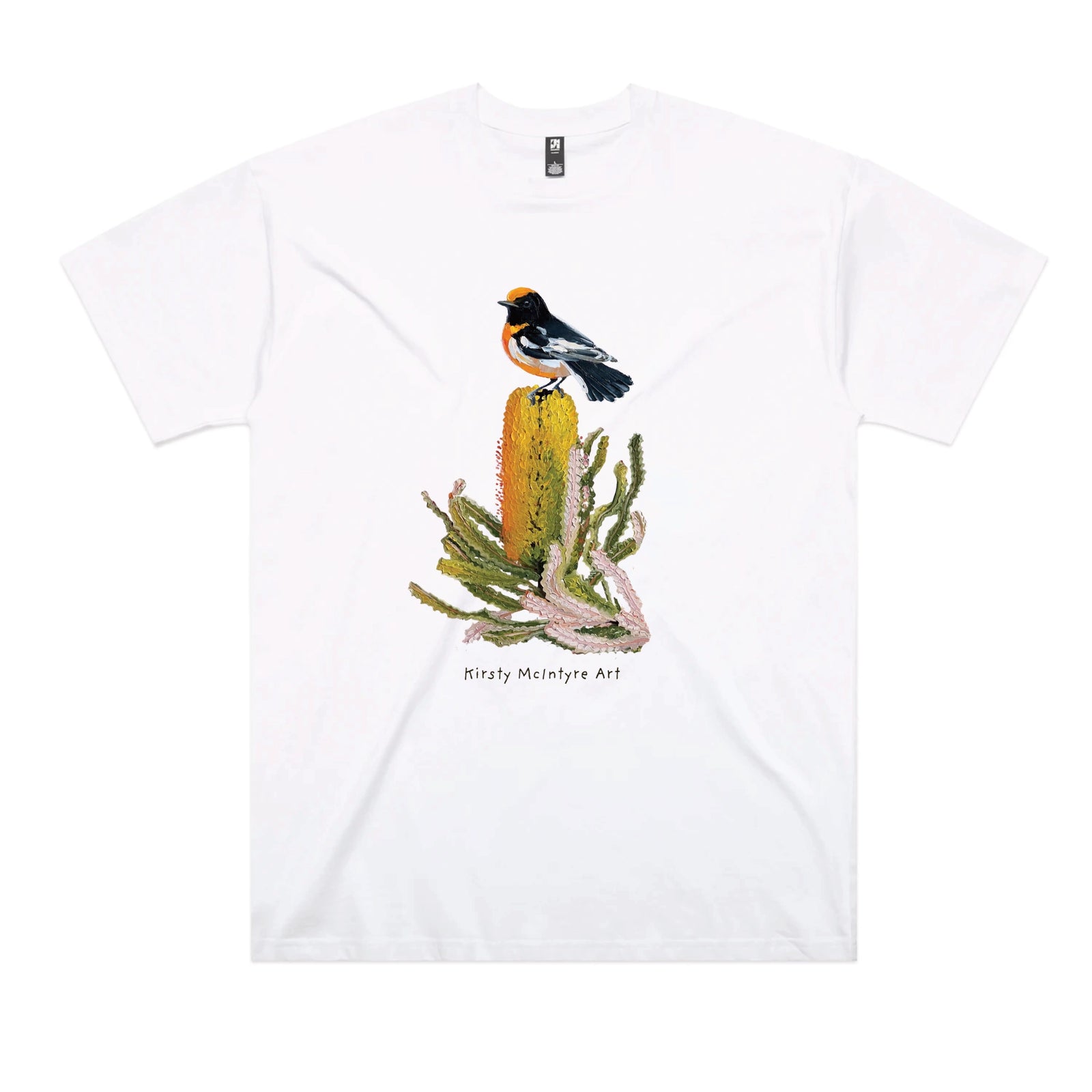 White oversized t-shirt with Red Robin graphic by Lonely Kids Club