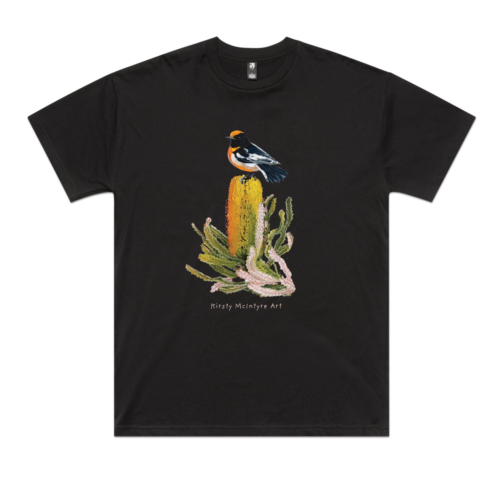 Black oversized t-shirt with Red Robin graphic by Lonely Kids Club