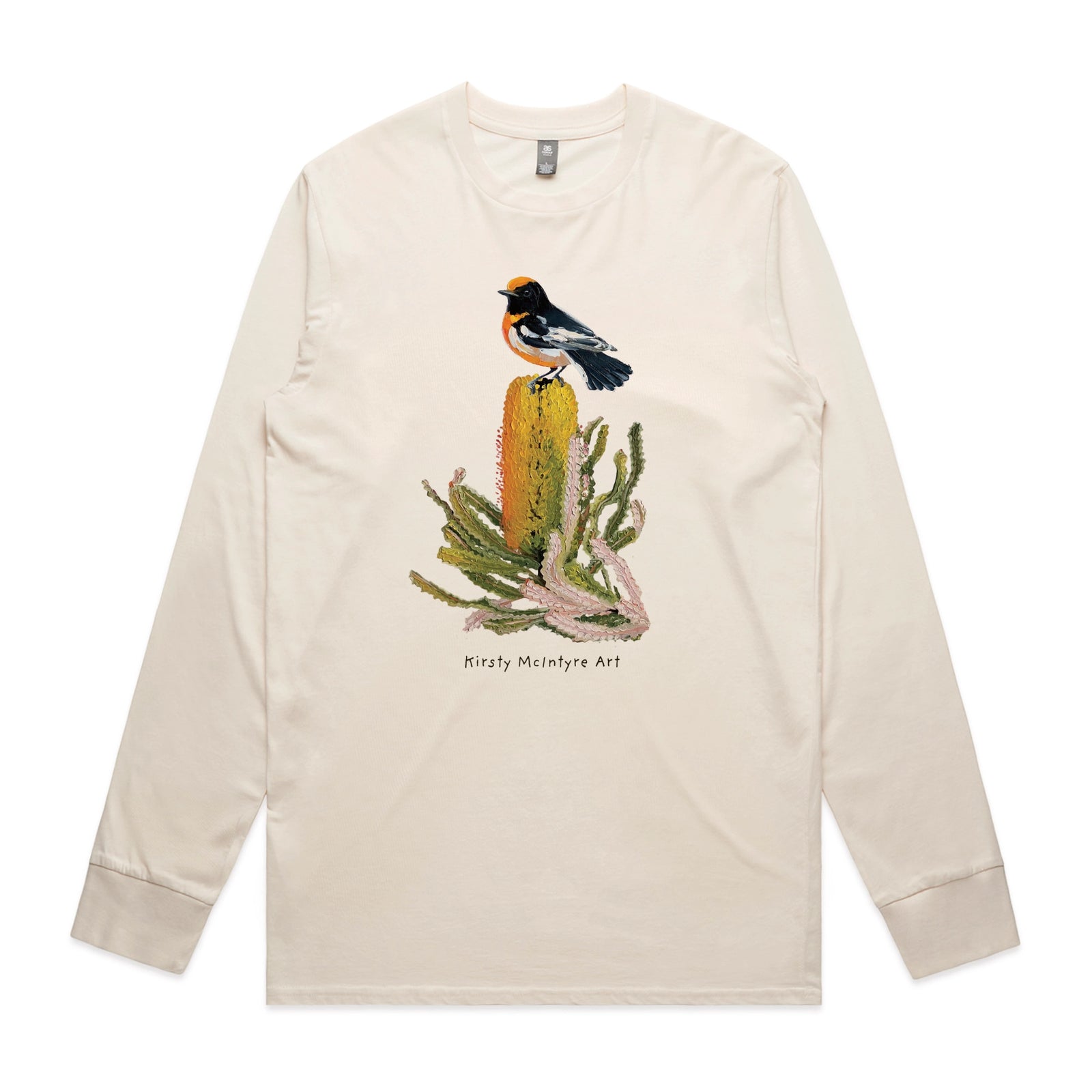 Ecru long sleeve t-shirt with Red Robin graphic by Lonely Kids Club
