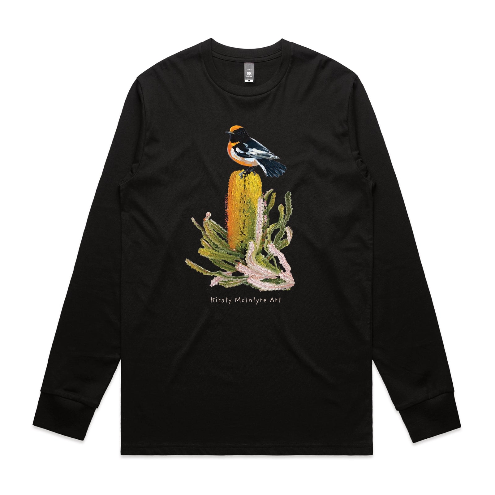Black long sleeve t-shirt with Red Robin graphic by Lonely Kids Club