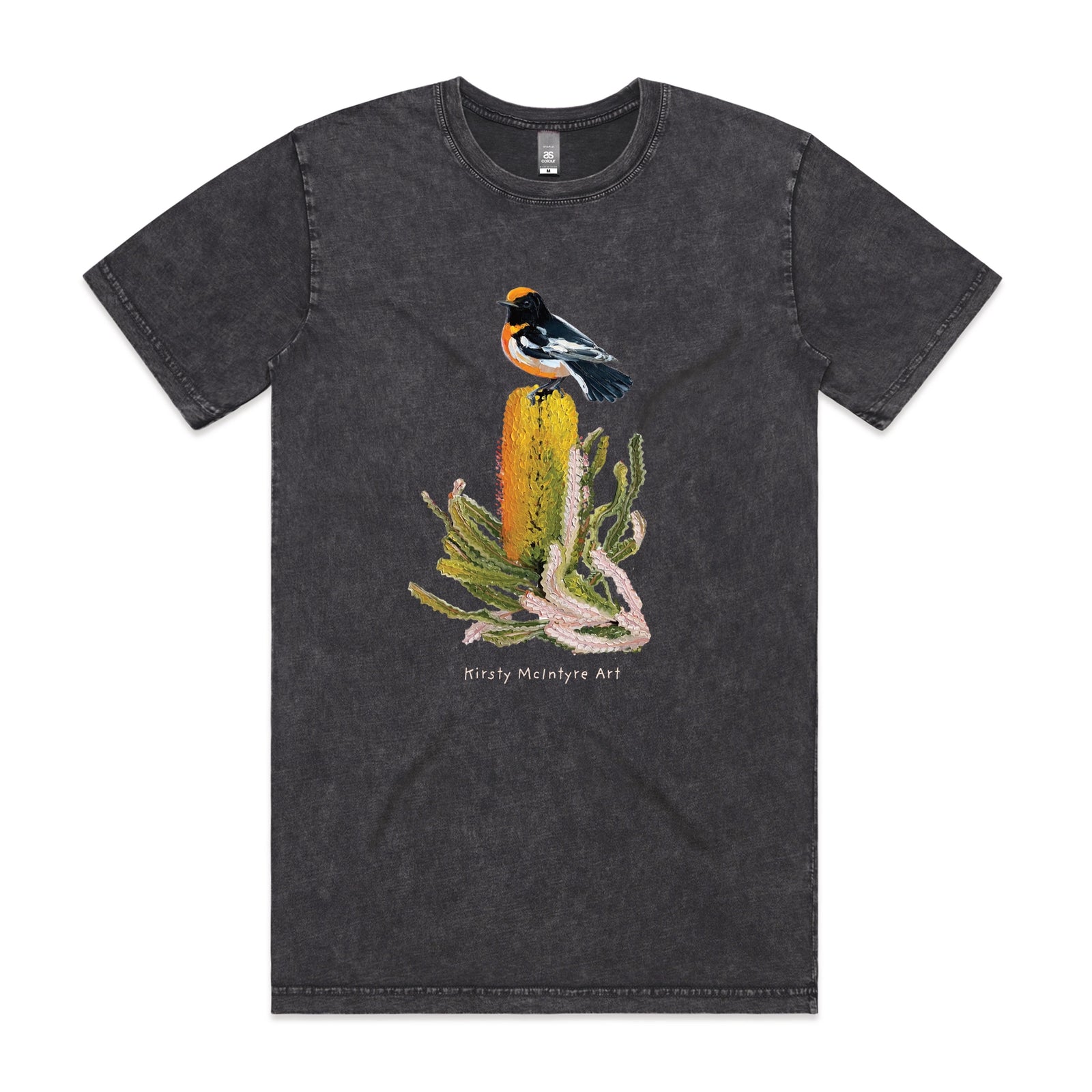 Acid Wash unisex t-shirt with Red Robin graphic by Lonely Kids Club