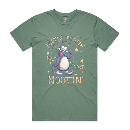 Rootin' Tootin' Nootin' Tee by Lonely Kids Club. All clothing from our T-shirts to our shorts and hoodies are ethically made, and printed packed and shipped from Sydney.