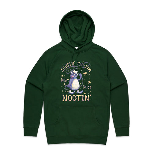 Rootin' Tootin' Nootin' Hoodie by Lonely Kids Club. All clothing from our T-shirts to our shorts and hoodies are ethically made, and printed packed and shipped from Sydney.
