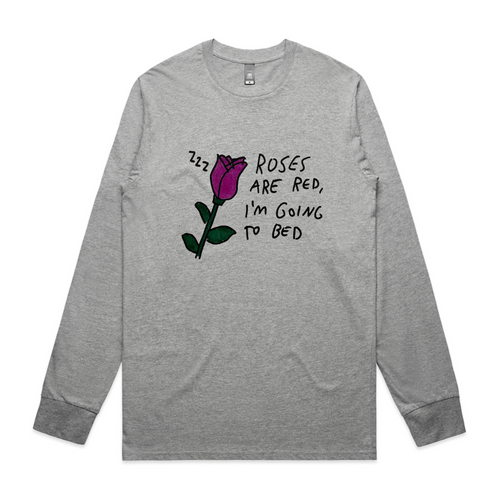 Roses Are Red Tee by Lonely Kids Club. All clothing from our T-shirts to our shorts and hoodies are ethically made, and printed packed and shipped from Sydney.