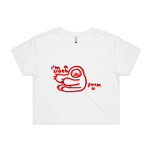 Rude Sloth Tee by Lonely Kids Club. All clothing from our T-shirts to our shorts and hoodies are ethically made, and printed packed and shipped from Sydney.