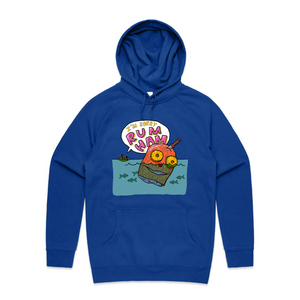 Rum Ham Hoodie by Lonely Kids Club. All clothing from our T-shirts to our shorts and hoodies are ethically made, and printed packed and shipped from Sydney.