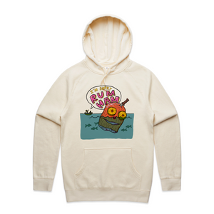 Rum Ham Hoodie by Lonely Kids Club. All clothing from our T-shirts to our shorts and hoodies are ethically made, and printed packed and shipped from Sydney.
