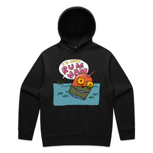 Rum Ham Hoodie by Lonely Kids Club. All clothing from our T-shirts to our shorts and hoodies are ethically made, and printed packed and shipped from Sydney.