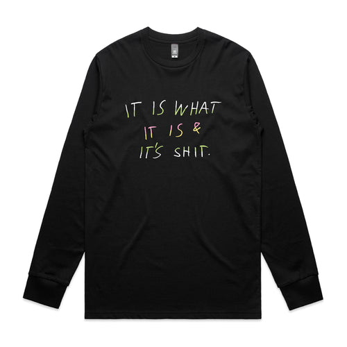 It's Shit Tee by Lonely Kids Club. All clothing from our T-shirts to our shorts and hoodies are ethically made, and printed packed and shipped from Sydney.