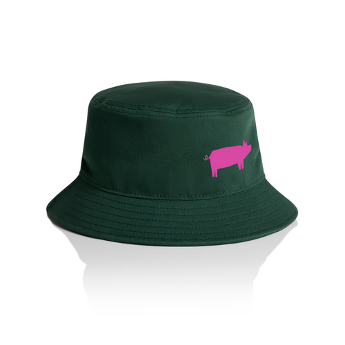 Slush Pig Bucket Hat by Lonely Kids Club. All clothing from our T-shirts to our shorts and hoodies are ethically made, and printed packed and shipped from Sydney.