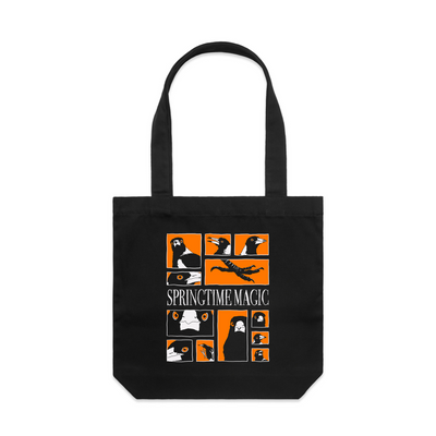 Springtime Magic Tote by Lonely Kids Club. All clothing from our T-shirts to our shorts and hoodies are ethically made, and printed packed and shipped from Sydney.