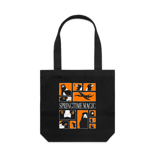 Springtime Magic Tote by Lonely Kids Club. All clothing from our T-shirts to our shorts and hoodies are ethically made, and printed packed and shipped from Sydney.