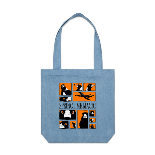 Springtime Magic Tote by Lonely Kids Club. All clothing from our T-shirts to our shorts and hoodies are ethically made, and printed packed and shipped from Sydney.