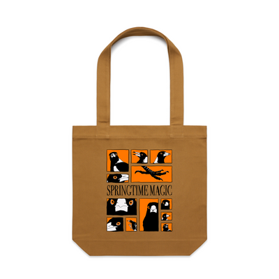 Springtime Magic Tote by Lonely Kids Club. All clothing from our T-shirts to our shorts and hoodies are ethically made, and printed packed and shipped from Sydney.