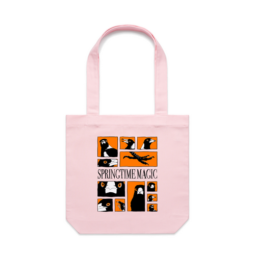 Springtime Magic Tote by Lonely Kids Club. All clothing from our T-shirts to our shorts and hoodies are ethically made, and printed packed and shipped from Sydney.