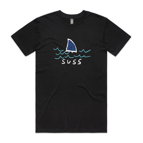 Suss Tee by Lonely Kids Club. All clothing from our T-shirts to our shorts and hoodies are ethically made, and printed packed and shipped from Sydney.