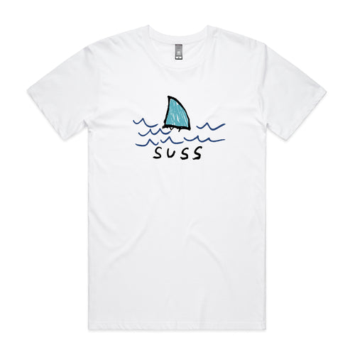 Suss Tee by Lonely Kids Club. All clothing from our T-shirts to our shorts and hoodies are ethically made, and printed packed and shipped from Sydney.