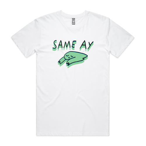 Same Ay Tee by Lonely Kids Club. All clothing from our T-shirts to our shorts and hoodies are ethically made, and printed packed and shipped from Sydney.