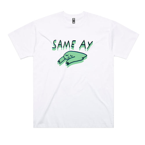 Same Ay Tee by Lonely Kids Club. All clothing from our T-shirts to our shorts and hoodies are ethically made, and printed packed and shipped from Sydney.