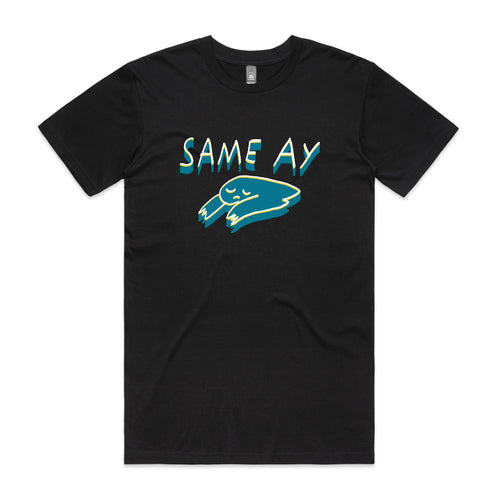 Same Ay Tee by Lonely Kids Club. All clothing from our T-shirts to our shorts and hoodies are ethically made, and printed packed and shipped from Sydney.