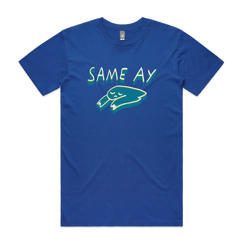 Same Ay Tee by Lonely Kids Club. All clothing from our T-shirts to our shorts and hoodies are ethically made, and printed packed and shipped from Sydney.