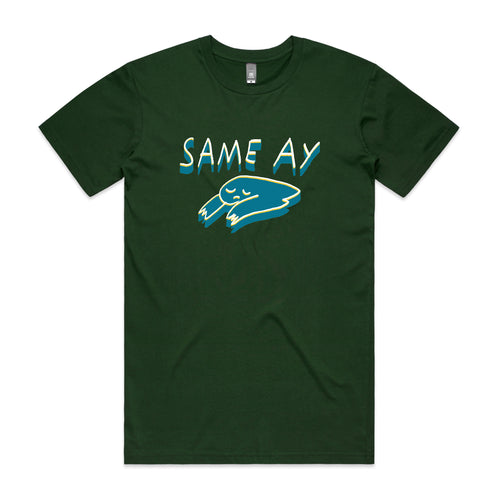 Same Ay Tee by Lonely Kids Club. All clothing from our T-shirts to our shorts and hoodies are ethically made, and printed packed and shipped from Sydney.