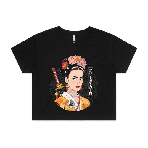 Samurai Frida Tee by Lonely Kids Club. All clothing from our T-shirts to our shorts and hoodies are ethically made, and printed packed and shipped from Sydney.