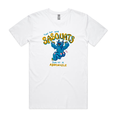 Sasquats Tee by Lonely Kids Club. All clothing from our T-shirts to our shorts and hoodies are ethically made, and printed packed and shipped from Sydney.