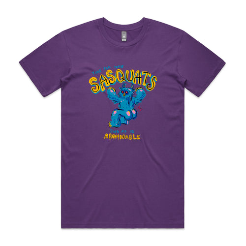 Sasquats Tee by Lonely Kids Club. All clothing from our T-shirts to our shorts and hoodies are ethically made, and printed packed and shipped from Sydney.