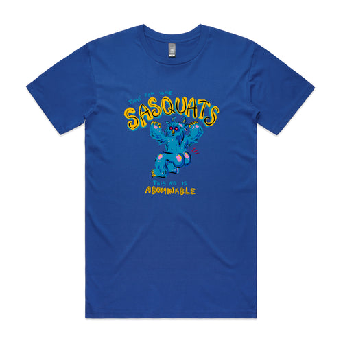 Sasquats Tee by Lonely Kids Club. All clothing from our T-shirts to our shorts and hoodies are ethically made, and printed packed and shipped from Sydney.