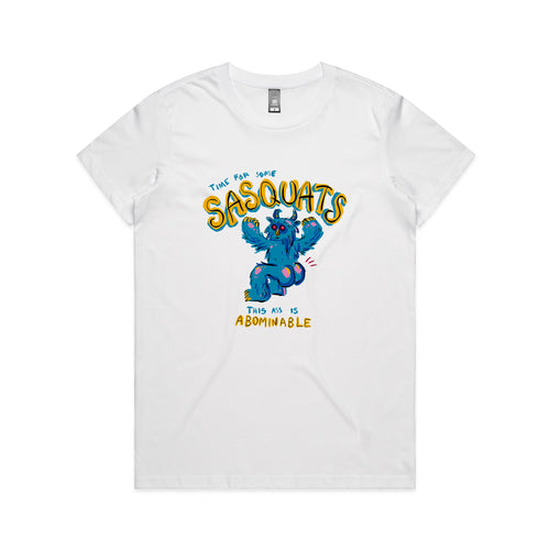Sasquats Tee by Lonely Kids Club. All clothing from our T-shirts to our shorts and hoodies are ethically made, and printed packed and shipped from Sydney.