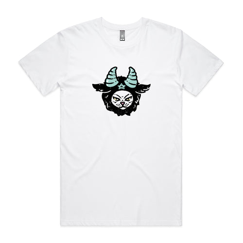 Satanic Kitten Tee by Lonely Kids Club. All clothing from our T-shirts to our shorts and hoodies are ethically made, and printed packed and shipped from Sydney.