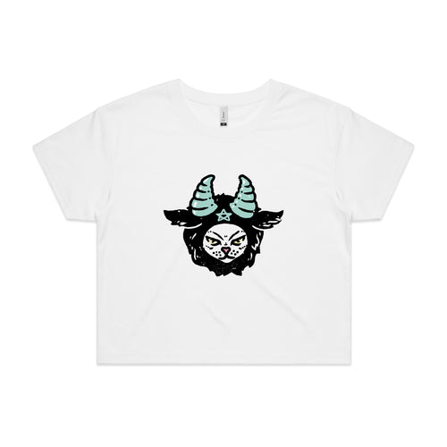 Satanic Kitten Tee by Lonely Kids Club. All clothing from our T-shirts to our shorts and hoodies are ethically made, and printed packed and shipped from Sydney.