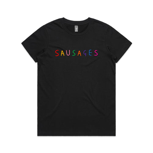 Sausages Tee by Lonely Kids Club. All clothing from our T-shirts to our shorts and hoodies are ethically made, and printed packed and shipped from Sydney.
