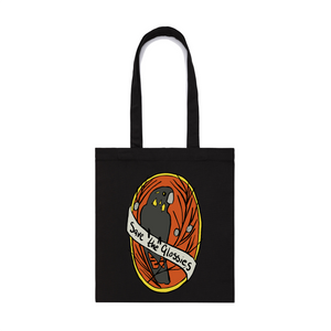 Save The Glossies Tote by Lonely Kids Club. All clothing from our T-shirts to our shorts and hoodies are ethically made, and printed packed and shipped from Sydney.