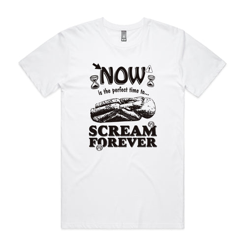 Scream Forever Tee by Lonely Kids Club. All clothing from our T-shirts to our shorts and hoodies are ethically made, and printed packed and shipped from Sydney.