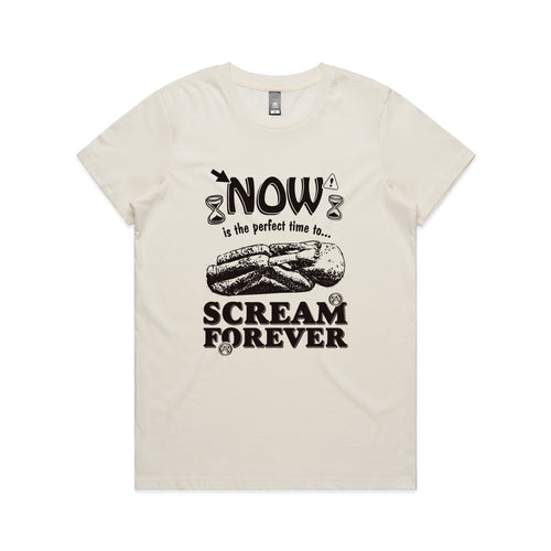 Scream Forever Tee by Lonely Kids Club. All clothing from our T-shirts to our shorts and hoodies are ethically made, and printed packed and shipped from Sydney.