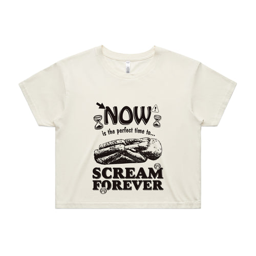 Scream Forever Tee by Lonely Kids Club. All clothing from our T-shirts to our shorts and hoodies are ethically made, and printed packed and shipped from Sydney.