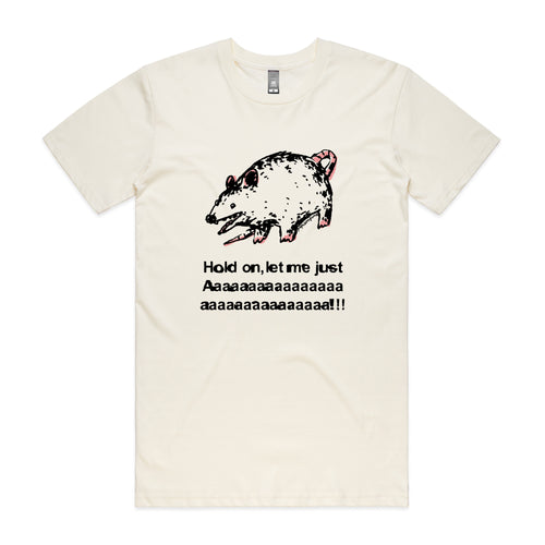 Screaming Opossum Tee by Lonely Kids Club. All clothing from our T-shirts to our shorts and hoodies are ethically made, and printed packed and shipped from Sydney.