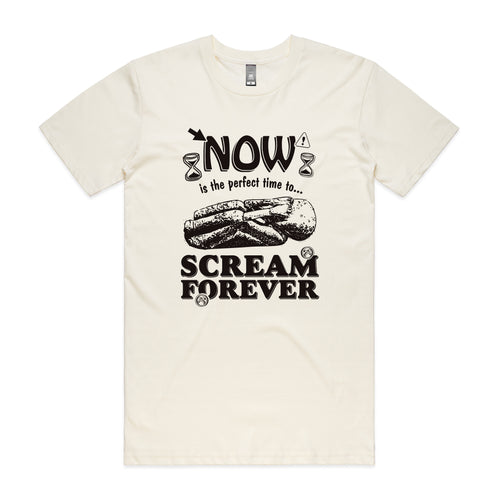 Scream Forever Tee by Lonely Kids Club. All clothing from our T-shirts to our shorts and hoodies are ethically made, and printed packed and shipped from Sydney.