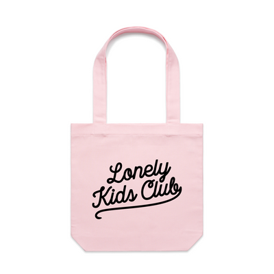 Script Tote by Lonely Kids Club. All clothing from our T-shirts to our shorts and hoodies are ethically made, and printed packed and shipped from Sydney.